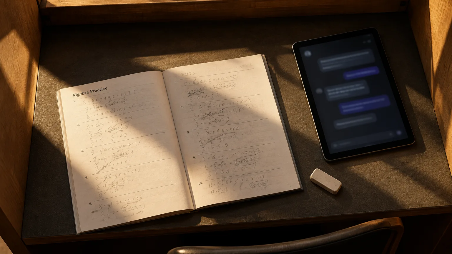 Illustrative image: AI study tutor