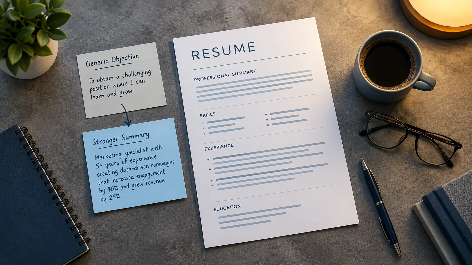 Illustrative image: resume summary